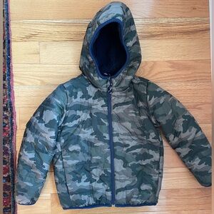J Crew boys jacket reversible puffer and sherpa